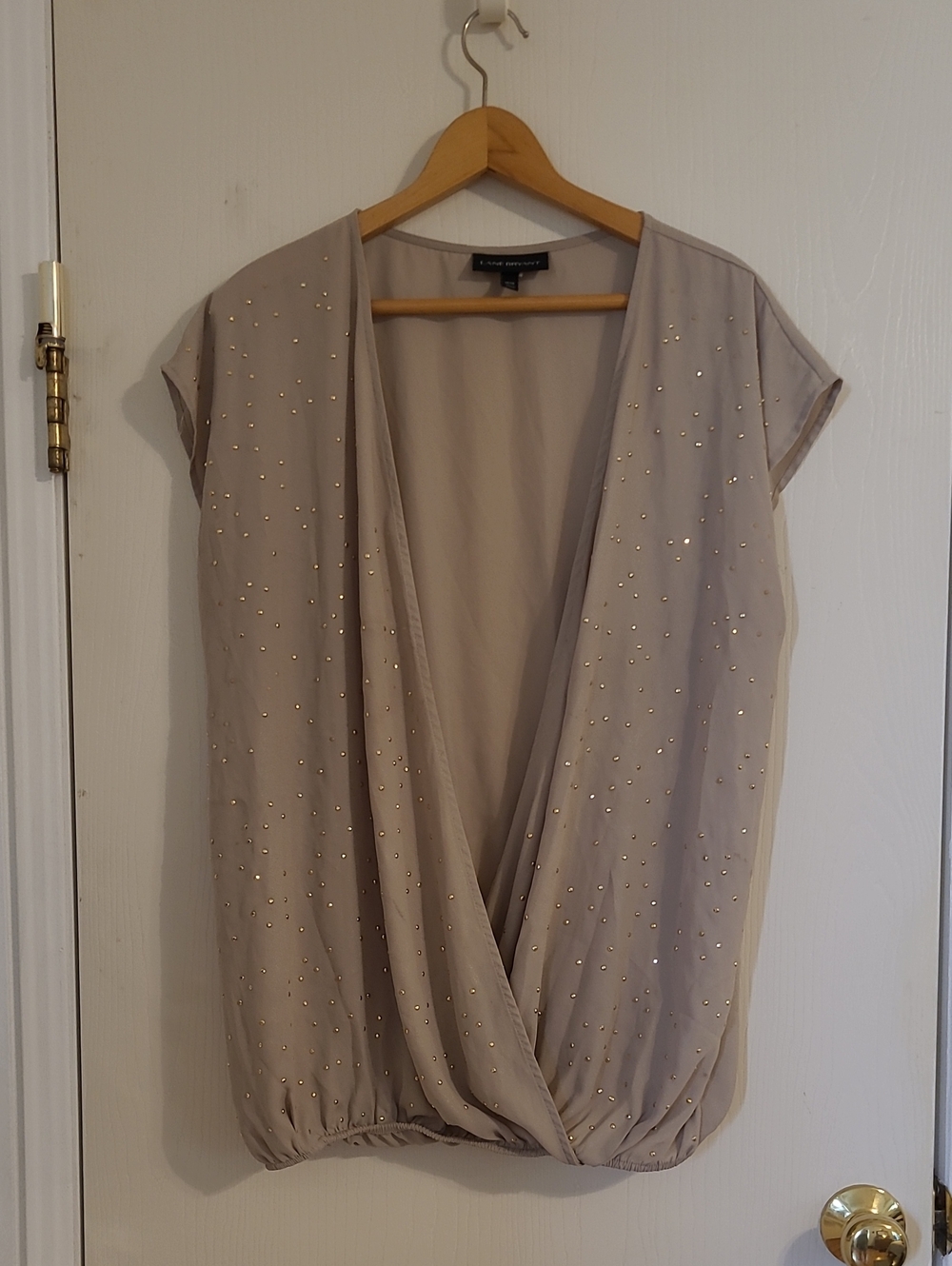 Lane Bryant Deep V Faux Wrap Blouse
